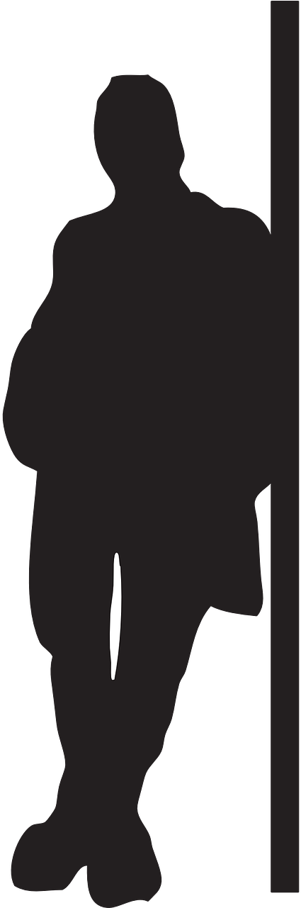Lean, Wall - Man Leaning On Wall Silhouette (640x1280)