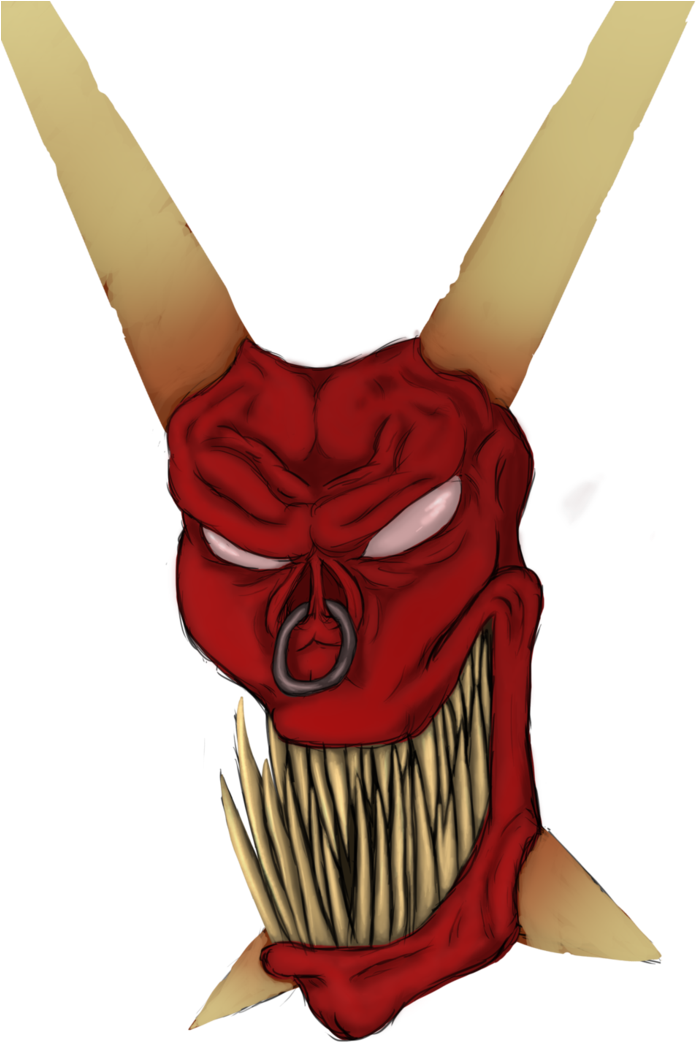 Horned Reaper Head By Agzomar - Head (748x1069)