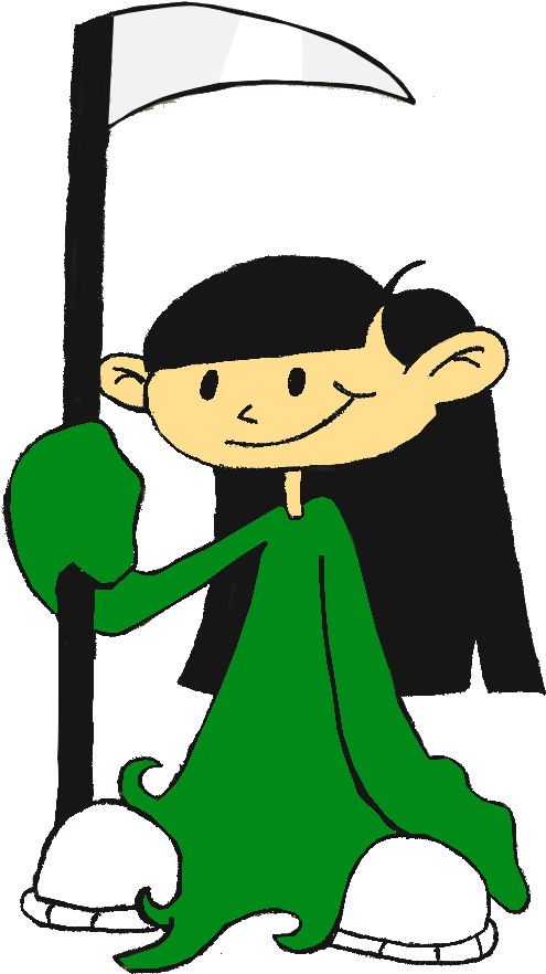 Kuki As The Grim Reaper By Sapphireghost - Cartoon (513x901)