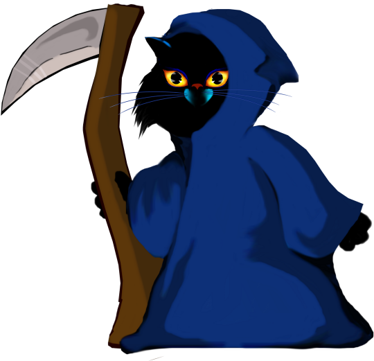 Little Kitty Reaper - Zazzle Kleiner Sensenmannkitty Und Mond-t - Shirt (550x573)