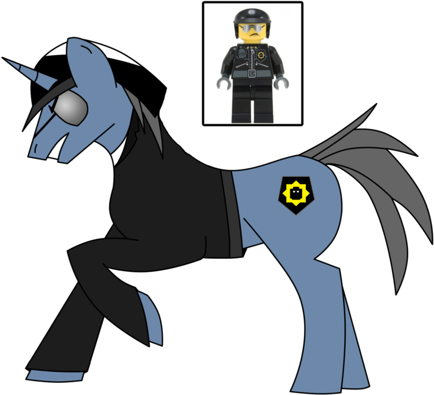 Bad Cop Pony By Arcturus-fyre - Cartoon (894x894)