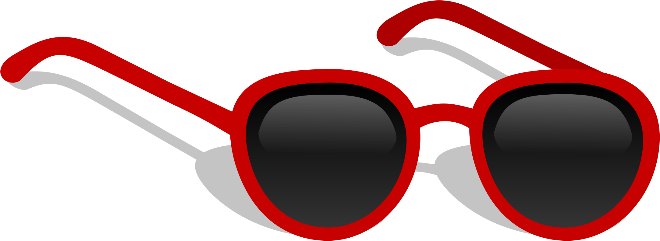 Aviator Sunglasses Clipart - Cartoon Sunglasses (2400x876)