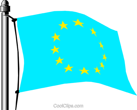 European Economic Community Flag Royalty Free Vector - Anglais Ecole (480x385)