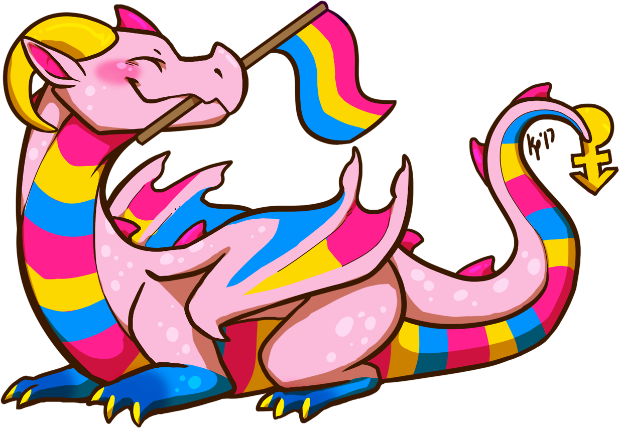 “ Some Little Pride Flag Dragons I Made In - Pansexual Pride Flag (1280x867)