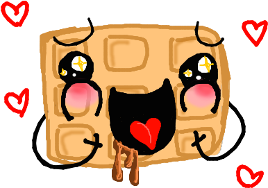 Comment Drawing - Happy Waffle (450x340)