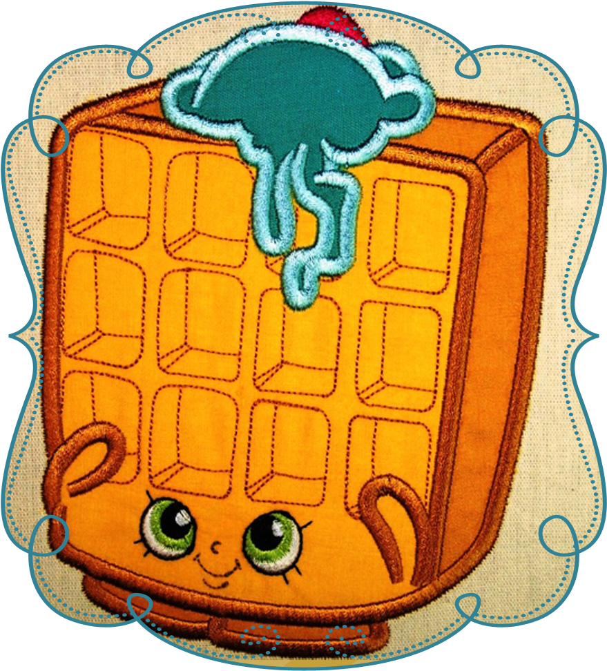 Shopkins Applique Waffle - Waffle (1000x1000)