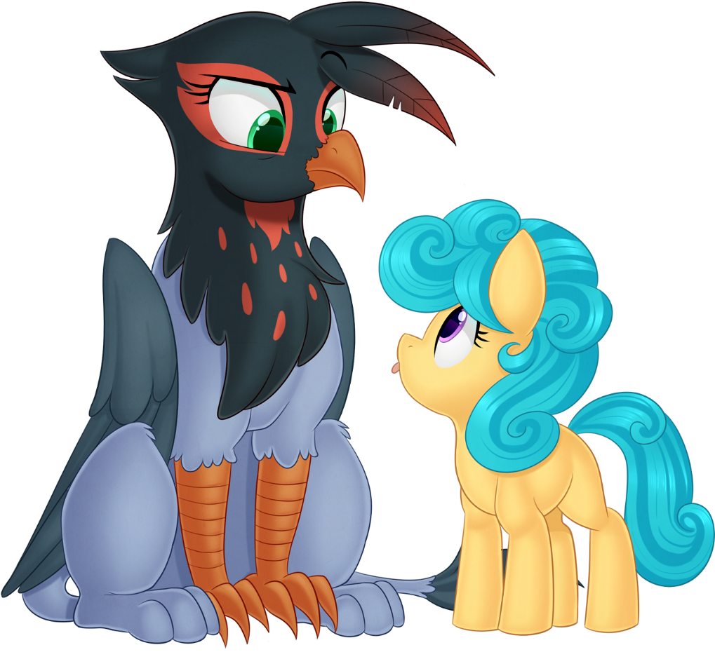 Thepossumface, Female, Filly, Griffon, Oc, Oc - Cartoon (1061x1024)