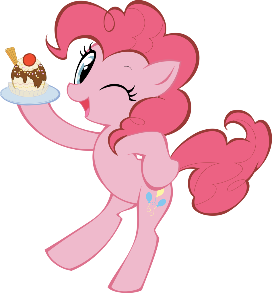 Michaelsety, Cake, Food, Girly, One Eye Closed, Pinkie - Cartoon (948x1024)