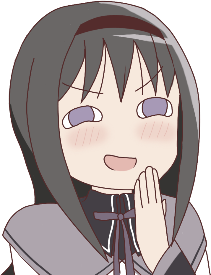 Transparent anime girl face