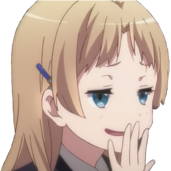 Picture - Anime Girl Smug Laugh (372x351)