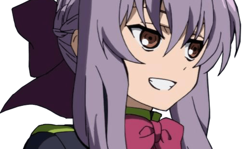 Shinoa Smug Anime Face Know Your Meme - Shinoa Hiragi Smile (800x491)