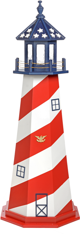 Patriotic Garden Lighthouse - Mini Lighthouse (314x768)
