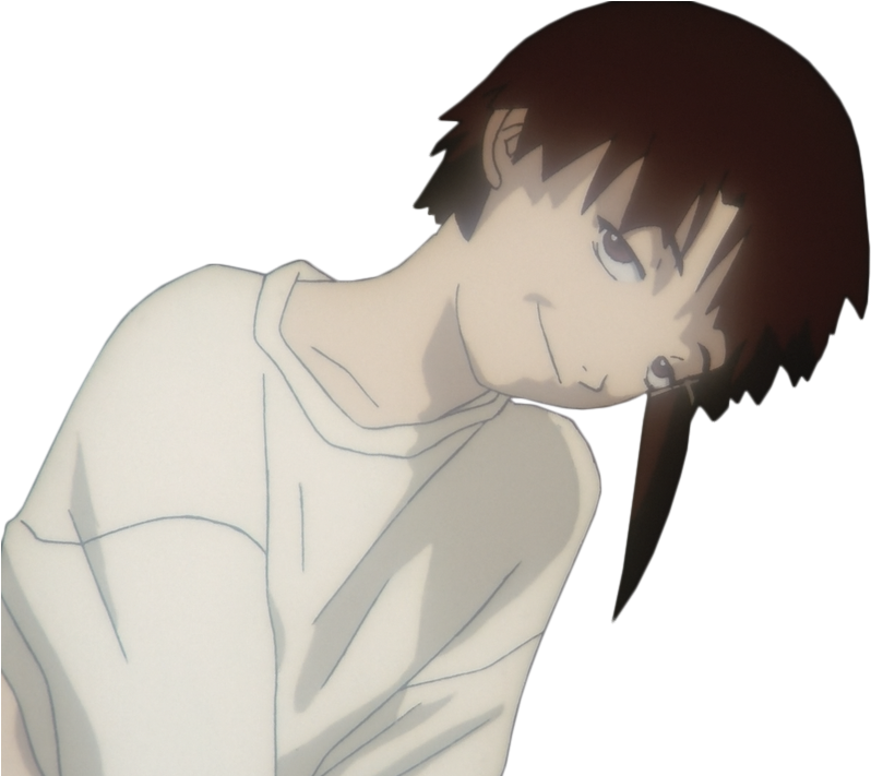 Miho Iwakura Lain Iwakura Hair Face Facial Expression - Serial Experiments Lain Transparent (811x710)