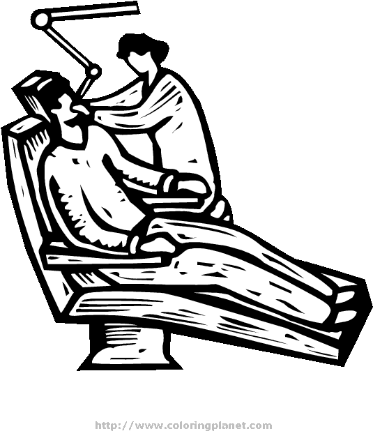 Dentist - Occupation Coloring Pages (612x792)