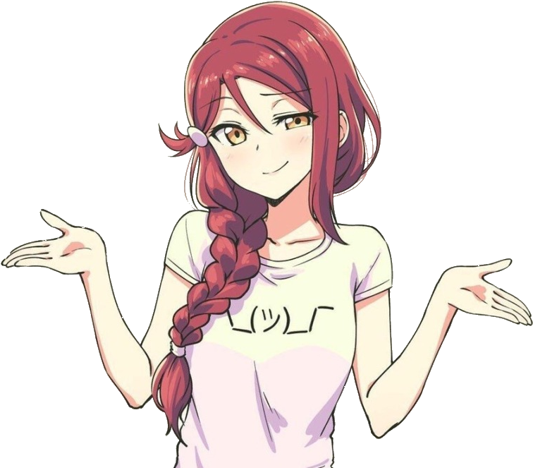 Array Rand - Anime Girl Shrug (814x691)