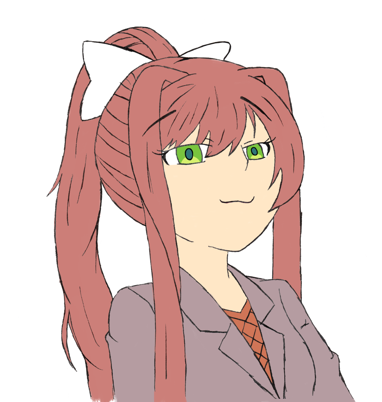 Smug Ika By Platin17 Smug Ika By Platin17 - Ddlc Monika Smile (1280x1346)