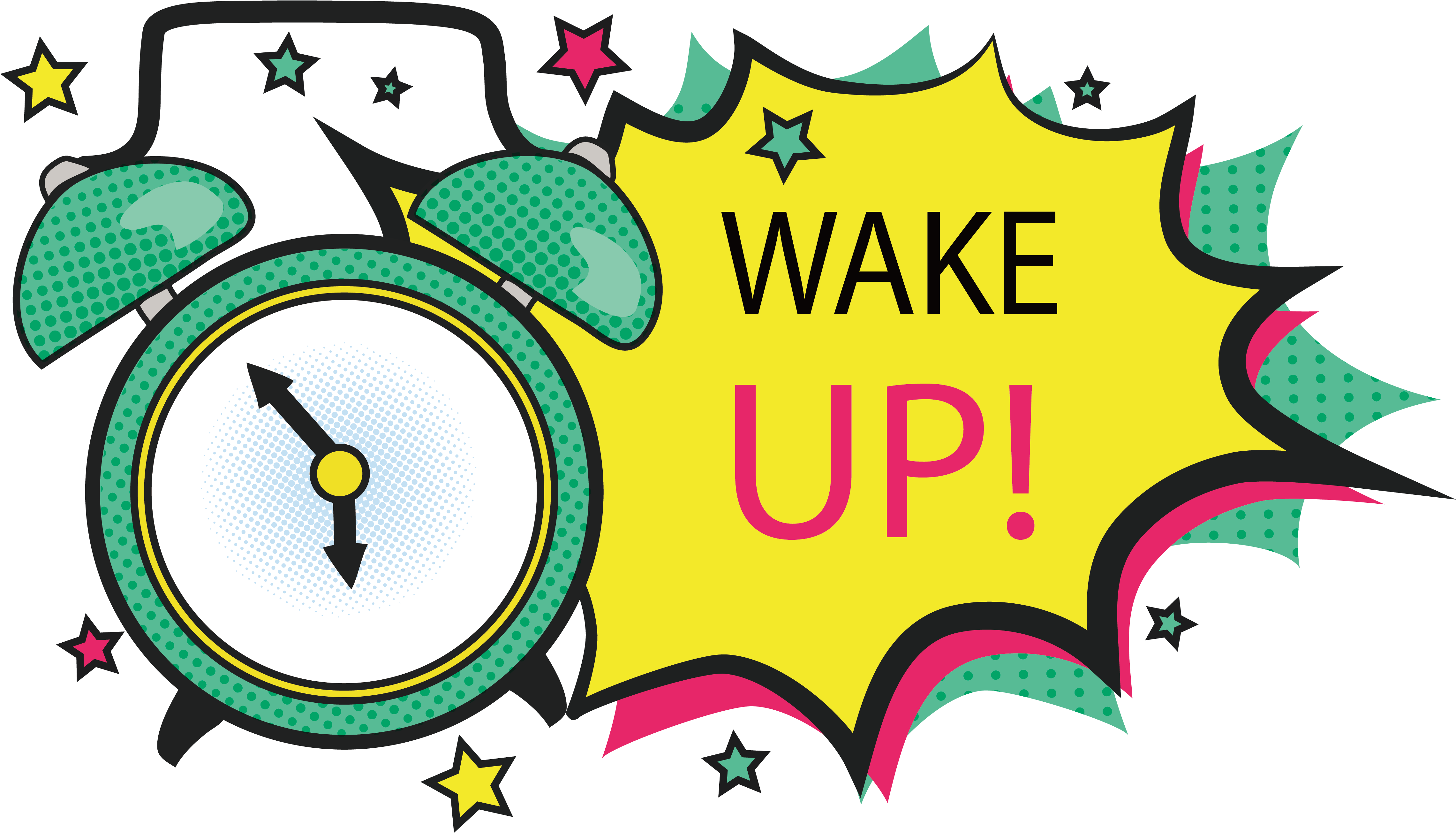 Alarm Clock Illustration - Alarm Clock Illustration (5534x2607)
