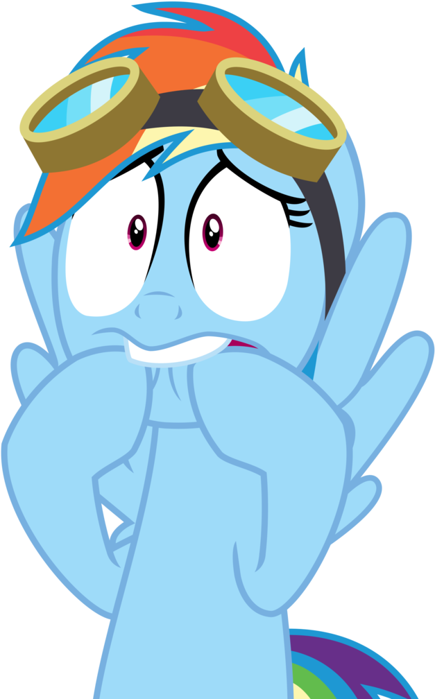 Sketchmcreations, Goggles, Rainbow Dash, Safe, Scared, - Cartoon (670x1024)