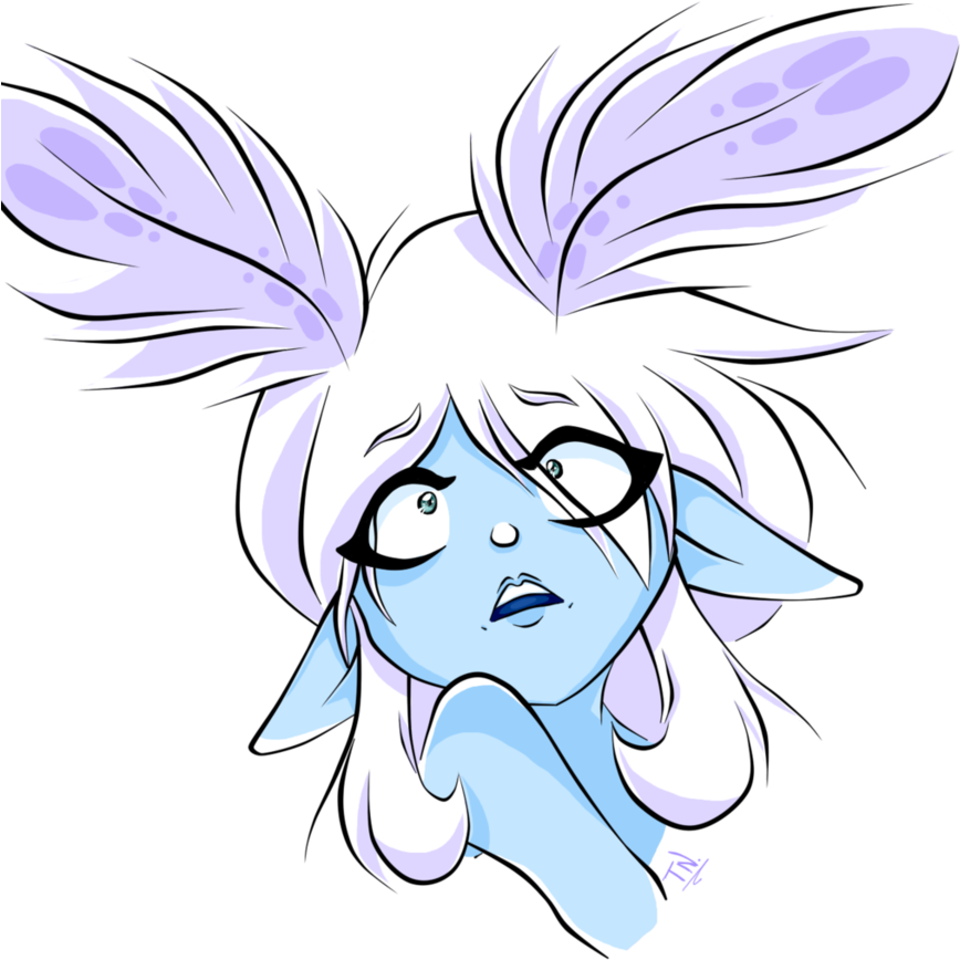 Scared Moth By Marshalltrap - Cartoon (877x910)