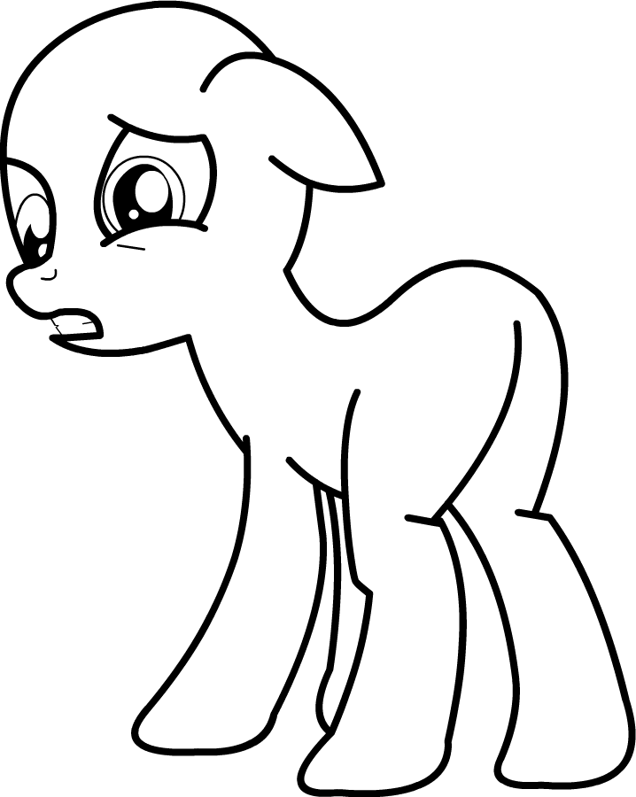 Daddy, Im Scared Base By Stratolicious On Clipart Library - Mlp Base Scerd Pony (718x900)