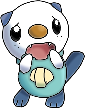 Oshawott Is Scared By Nisel97 - Scared Pokemon Png (328x396)