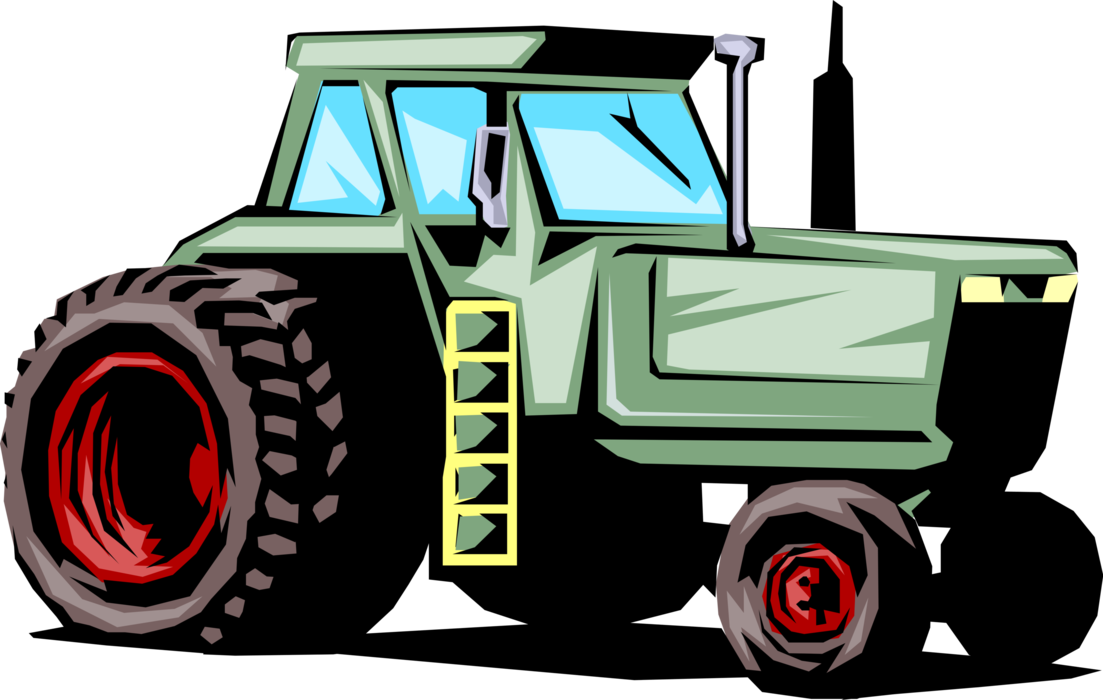 Vector Illustration Of Agriculture And Farming Equipment - Zugmaschinen Clipart (1103x700)