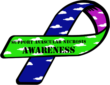 Support Avascular Necrosis / Awareness - Type 1 Diabetes Ribbon (455x350)