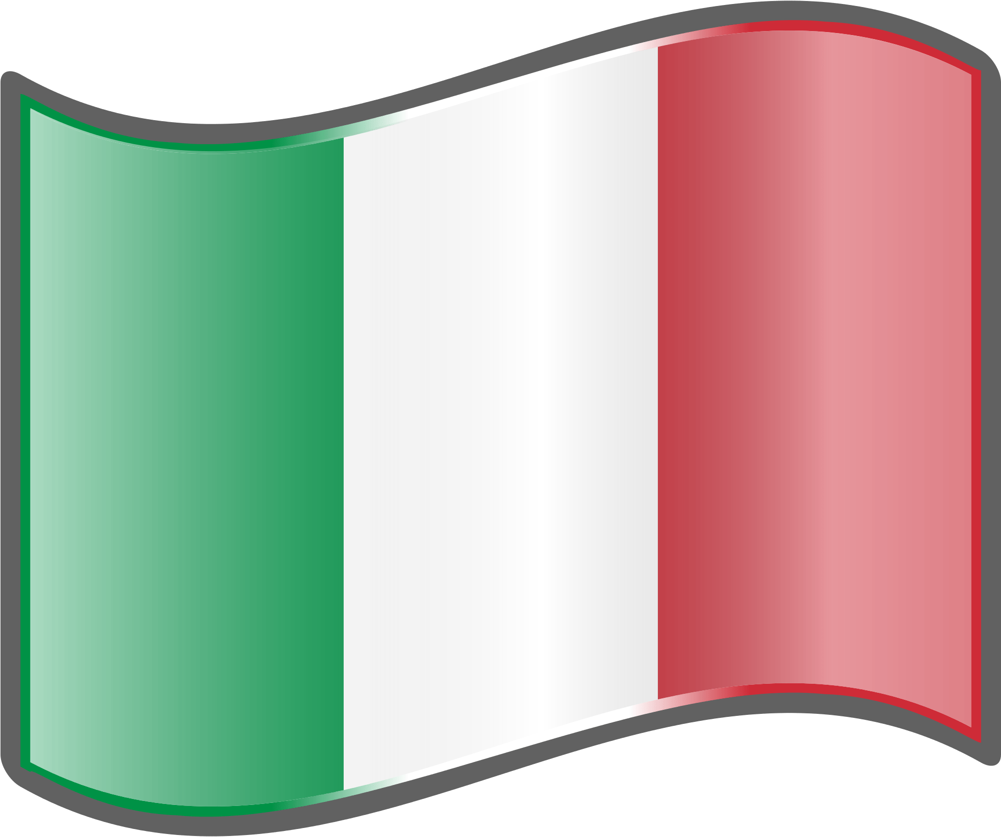 Italian Flag Wave Transparent Png - Italian Flag Svg (2000x2000)