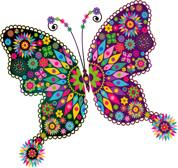 Ƹӝʒ ᙖน৳৳εrƒℓᎽ Ƹӝʒ - Mandalas De Mariposas Coloreadas (598x562)