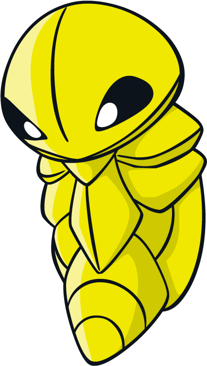 Kakuna Pokemon Character Vector Art - Shiny Kakuna (800x800)