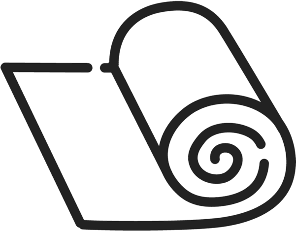 Roll Of Fabric Outline Rubber Stamp - Inishmore (600x600)