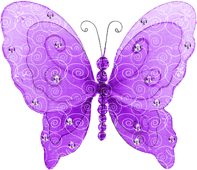 Rainbow Butterfly Clipart Summer - Pretty Purple Glitter Butterfly Mousepad (400x343)