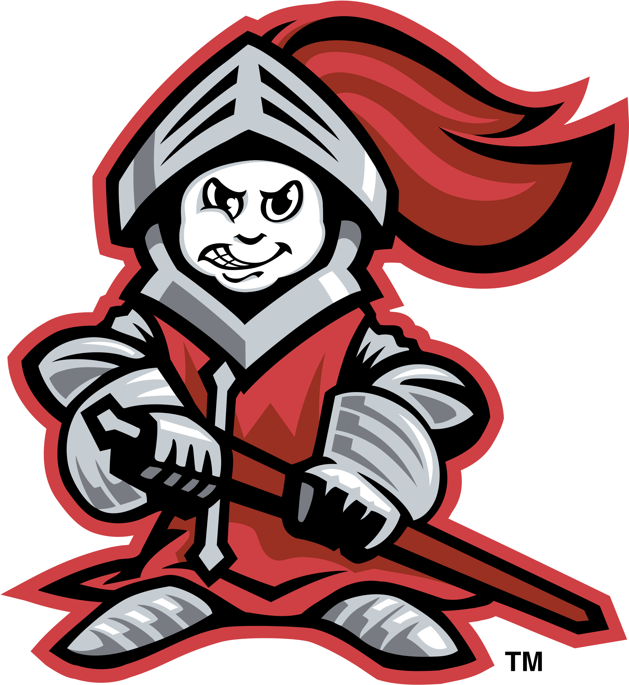 Rutgers Scarlet Knights Logo Black And White - Rutgers Mascot Scarlet Knight (2400x2400)
