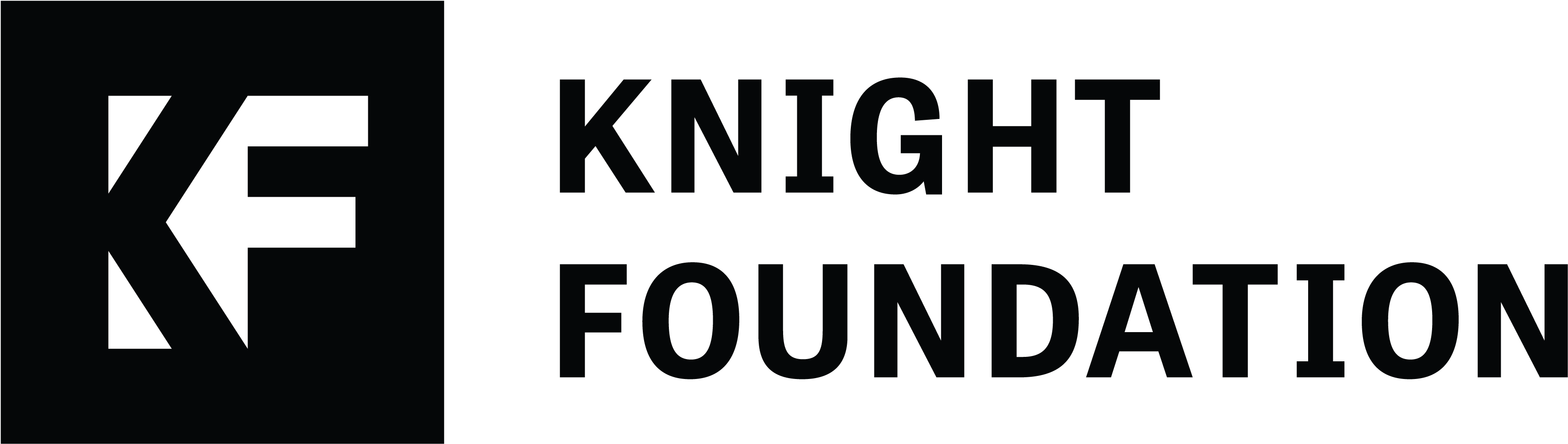 The Primary Version Knight Foundation Logo Is The Horizontal - James L Knight Foundation (3784x1226)