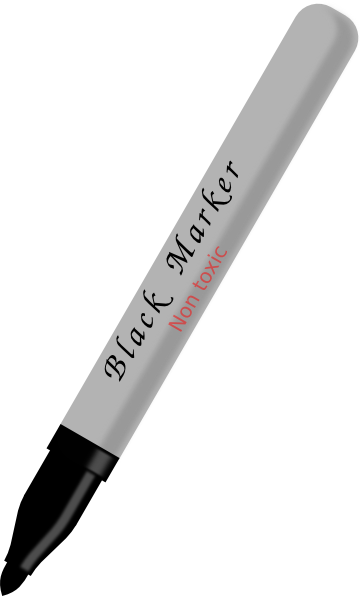 Black Marker Clipart - Shinhan Touch Twin Marker (360x596)