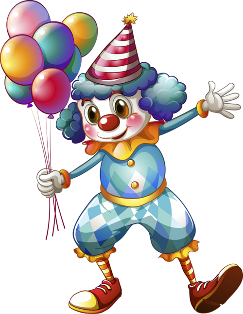Circo & Palhaço E Parque - Livre De Coloriage Clowns 1 (500x645)