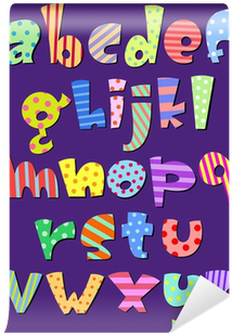 Fotobehang Kleine Letters Comic Alfabet • Pixers® - Alphabet (400x400)