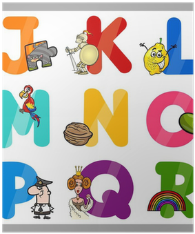 Plakat Utdanning Tegneserie Alfabet Letters For Kids - Alphabet (400x400)