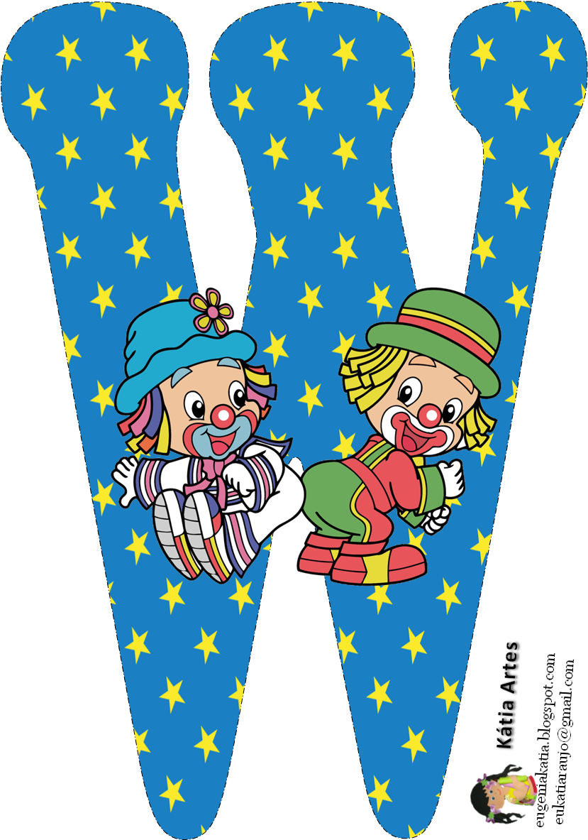 Abeceda Patata Patata Klauni - Molde De Alfabeto Patati Patata (829x1212)