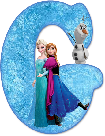 Alfabeto De Ana, Elsa Y Olaf De Frozen - Letra I De Frozen (343x443)