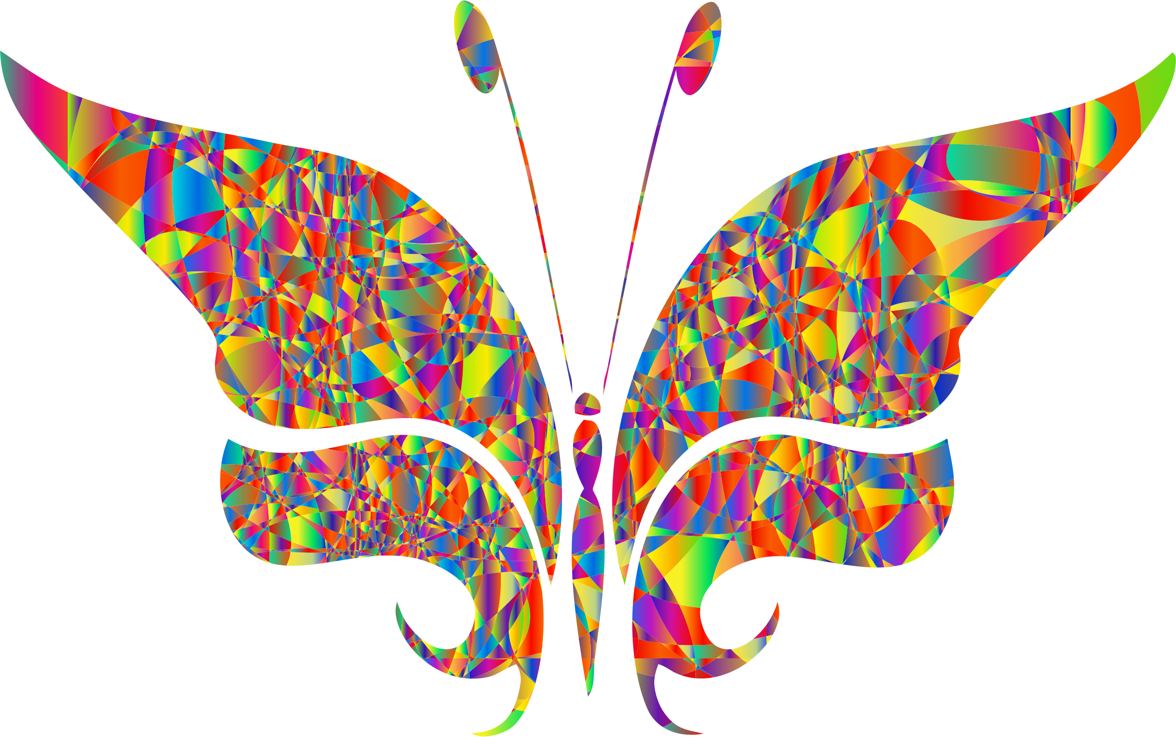 Abstract Butterfly 2 - Abstract Butterfly Png (2346x1472)