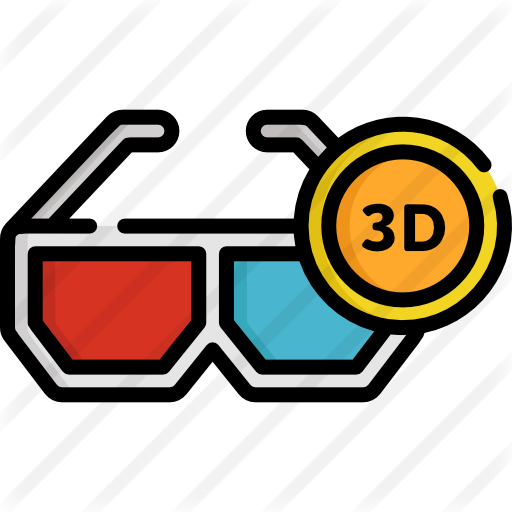 3d Glasses Free Icon - Iconos Cine 3d Png (512x512)