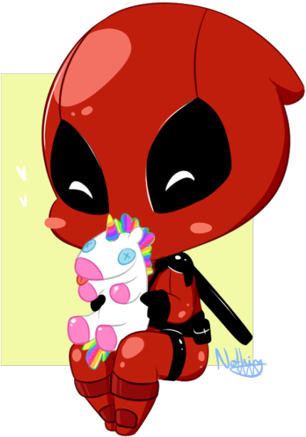 Deadpool Clip Art - Unicorn Deadpool Chibi (500x618)