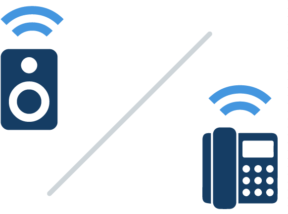 Illustration Of A Speaker And/or A Telephone Operating - Wifi Symbol (600x439)
