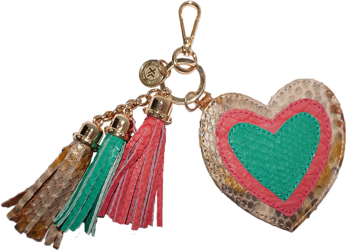 Heart Charm Antique Gold/bubblegum/emerald - Earrings (1920x1080)