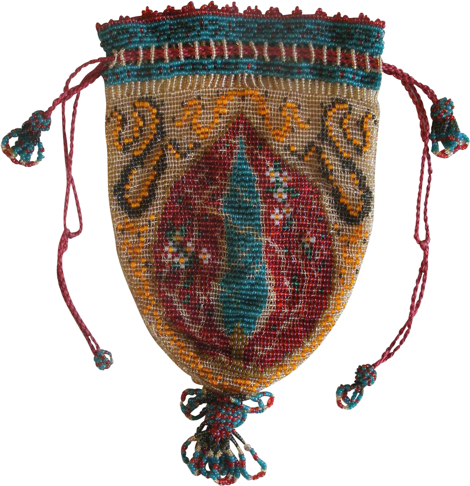 Antique Ottoman Turkish Beaded Beadwork Purse Bag - Needlework (946x946)