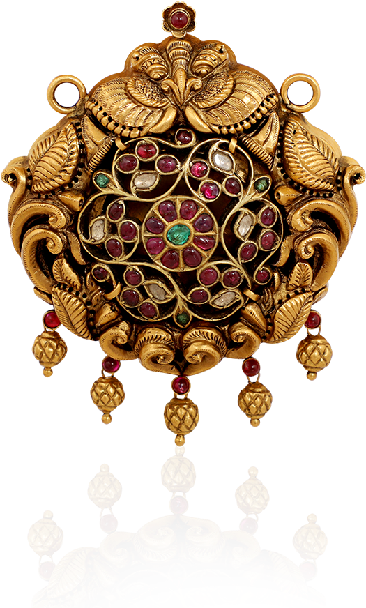Crimson Ruby Antique Rakodi Pendant - Crimson Ruby Antique Rakodi Pendant (1000x1000)