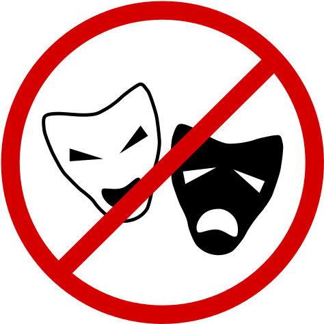 No Drama Masks - No Masks Allowed Sign (480x480)