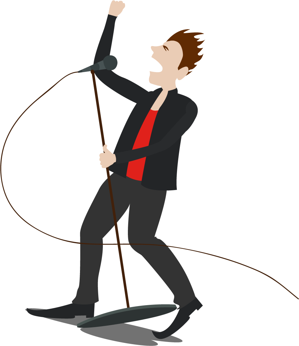 Singing Singer Drawing - Singer Png (1020x1316)