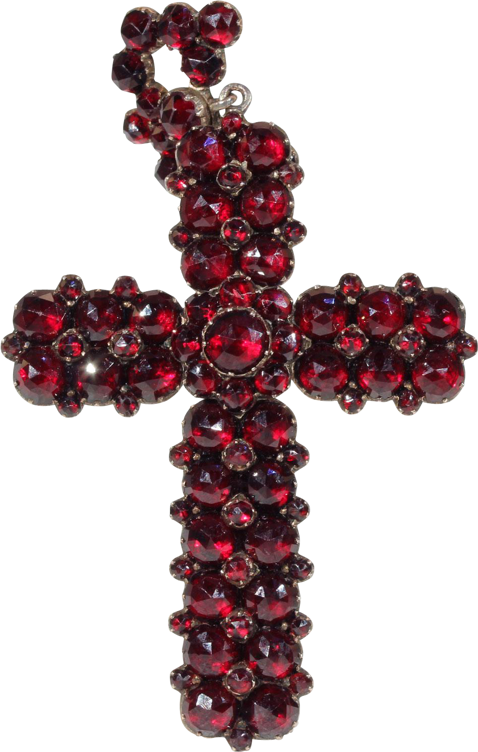Antique Victorian Bohemian Garnet Cross - Jewellery (1489x1489)
